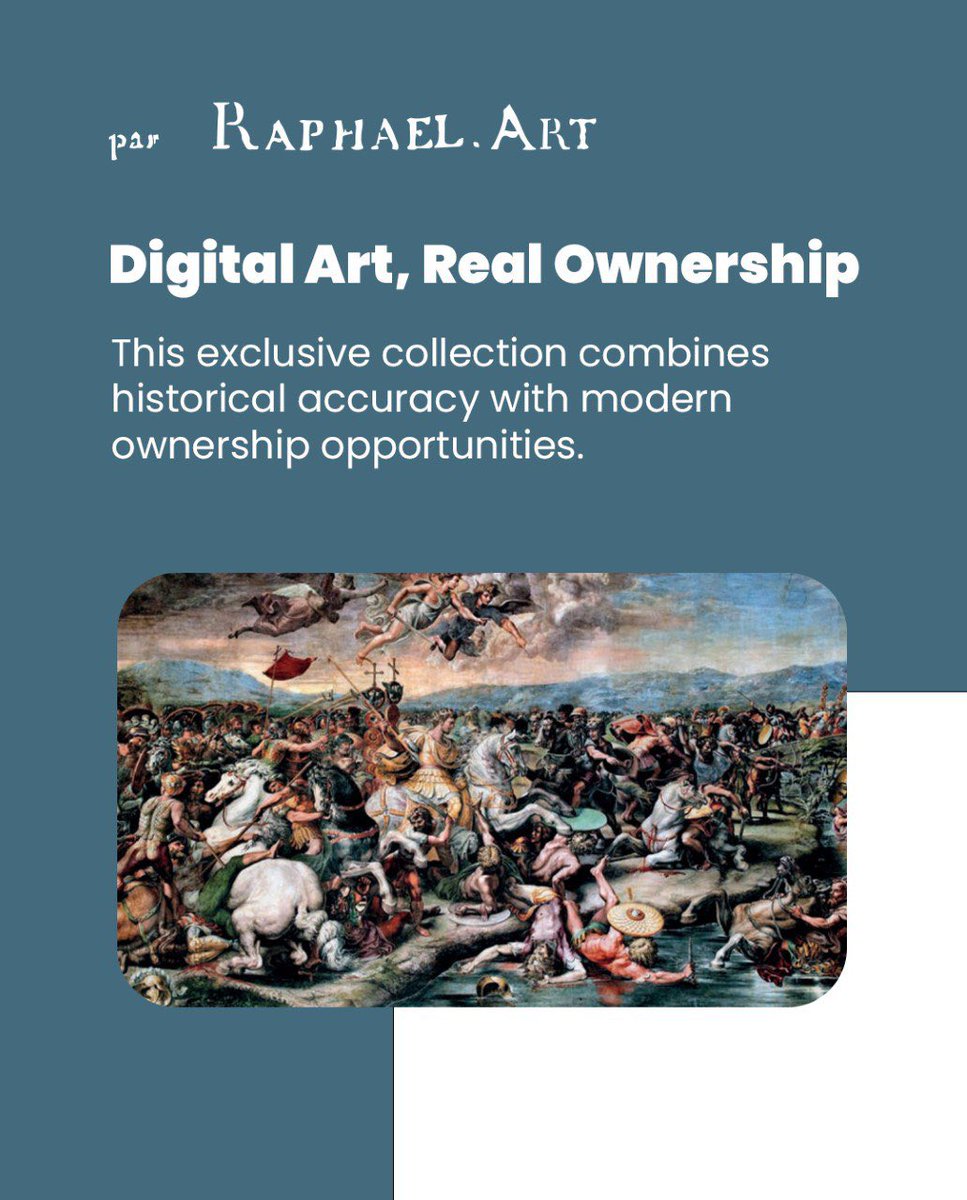 RAPHAEL.ART Coin
Digital art, real ownership
A collection reserved for true visionaries.
We merge Renaissance mastery with blockchain innovation to offer something truly unique: fractional ownership of historically authenticated, digitally preserved masterpieces.