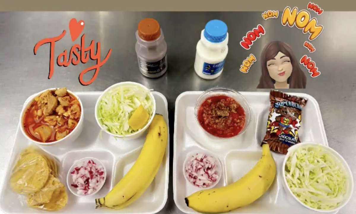 Susan Sanchez : CNS Manager lll (@sanchez_hms_ies) on Twitter photo Happy Wednesday ๐ Cavaliers!! ๐ฅฐTodayโs Menu: Pozole ๐ฅฃ, Tostadas, Lemon ๐ or Strawberry ๐ Parfait, Graham Cookie ๐ช both with Cabbage ๐ฅฌ, Diced Radishes ๐ซ, Banana ๐ and Variety of Milk ๐ฅ๐๐#Allin #TeamSisd <a href="/SocorroISD/">Socorro ISD</a> <a href="/HERNANDO_MS/">Dr. Jesse A. Sepulveda</a> <a href="/RNava_HMS/">Raul Nava Jr.</a> <a href="/DNavariz_HMS/">Dr. Danielle Navariz</a> Happy Wednesday ๐ Cavaliers!! ๐ฅฐTodayโs Menu: Pozole ๐ฅฃ, Tostadas, Lemon ๐ or Strawberry ๐ Parfait, Graham Cookie ๐ช both with Cabbage ๐ฅฌ, Diced Radishes ๐ซ, Banana ๐ and Variety of Milk ๐ฅ๐๐#Allin #TeamSisd <a href="/SocorroISD/">Socorro ISD</a> <a href="/HERNANDO_MS/">Dr. Jesse A. Sepulveda</a> <a href="/RNava_HMS/">Raul Nava Jr.</a> <a href="/DNavariz_HMS/">Dr. Danielle Navariz</a>