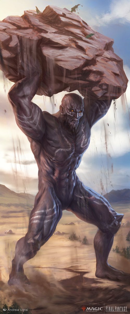 Summon: Titan Illustration done for MTG x Final Fantasy AD: Eisuke Takeda #MTGxFINALFANTASY Summon: Titan Illustration done for MTG x Final Fantasy AD: Eisuke Takeda #MTGxFINALFANTASY