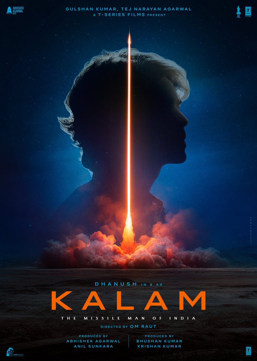 ott_release's tweet photo. #Dhanush is #KALAM!
The Tamil superstar takes on the role of India's Missile Man, Dr. APJ Abdul Kalam, in #OmRaut's upcoming biopic. From #Rameswaram to #RashtrapatiBhavan, witness a legendary journey! Produced by #BhushanKumar, AA Arts.
#KALAMMovie #APJAbdulKalam https://t.co/XBUhroquaw