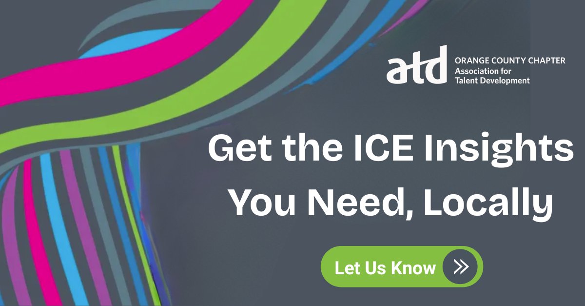 Couldn't make it to #ATD25 this year? Here's your chance to bring the best of ICE directly to you. Let us know in the comments or complete this quick survey -> loom.ly/TY1wTUI!

#LearningAndDevelopment #ShapeOurEvents #LocalLearning #InvestInYou #GrowWithUs