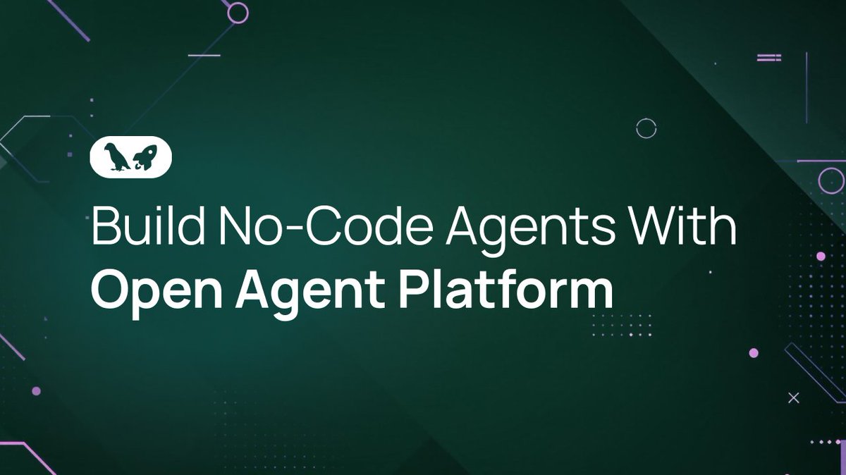 LangChainAI's tweet image. 🚀 Build no-code agents with Open Agent Platform (OAP), our open-source, citizen developer platform for building, prototyping, and deploying agents.

With Open Agent Platform, you can:
 🔧 Build agents via a web UI— no heavy coding required
 🧠 Connect to RAG servers for better…