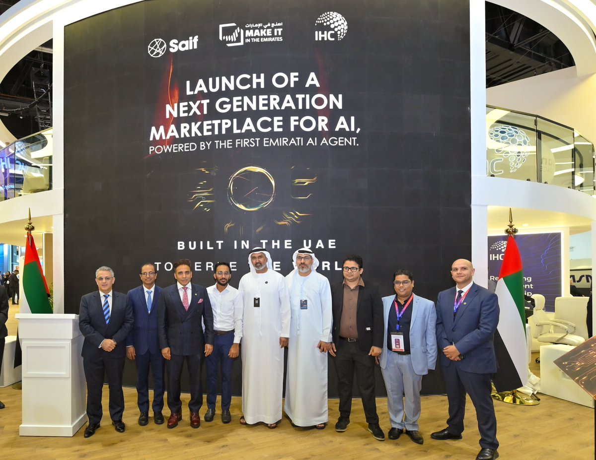 IHC has officially launched a UAE-built global marketplace for artificial intelligence, unveiled today at Make it in the Emirates 2025, introducing the world’s first Emirati AI Marketplace Agent, SAIF (Smart Artificial Intelligence Facilitator).

Built in Abu Dhabi, for the