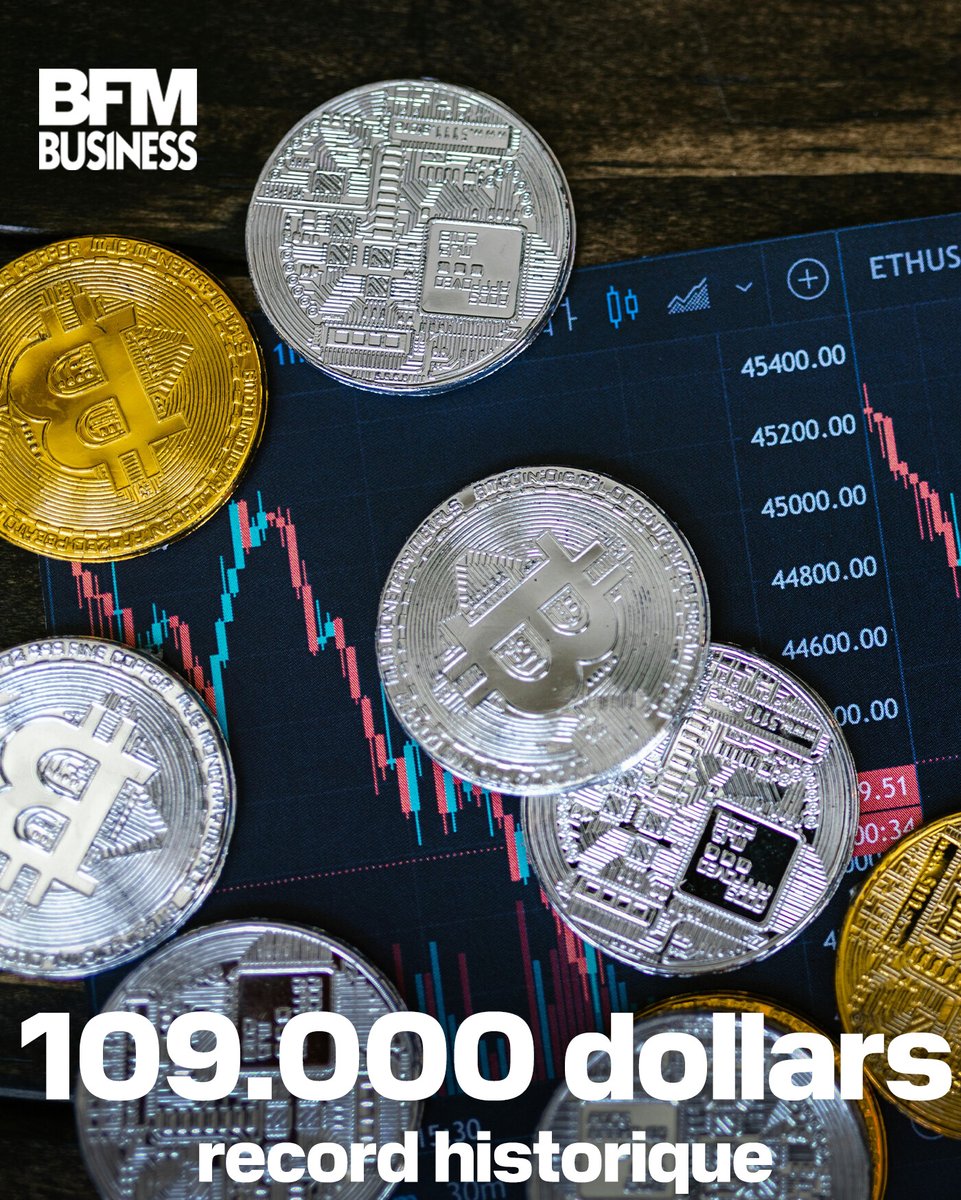 Le bitcoin a battu son record historique de 108.786 dollars atteint en  janvier dernier 💰 https://t.co/DplRH80oBb