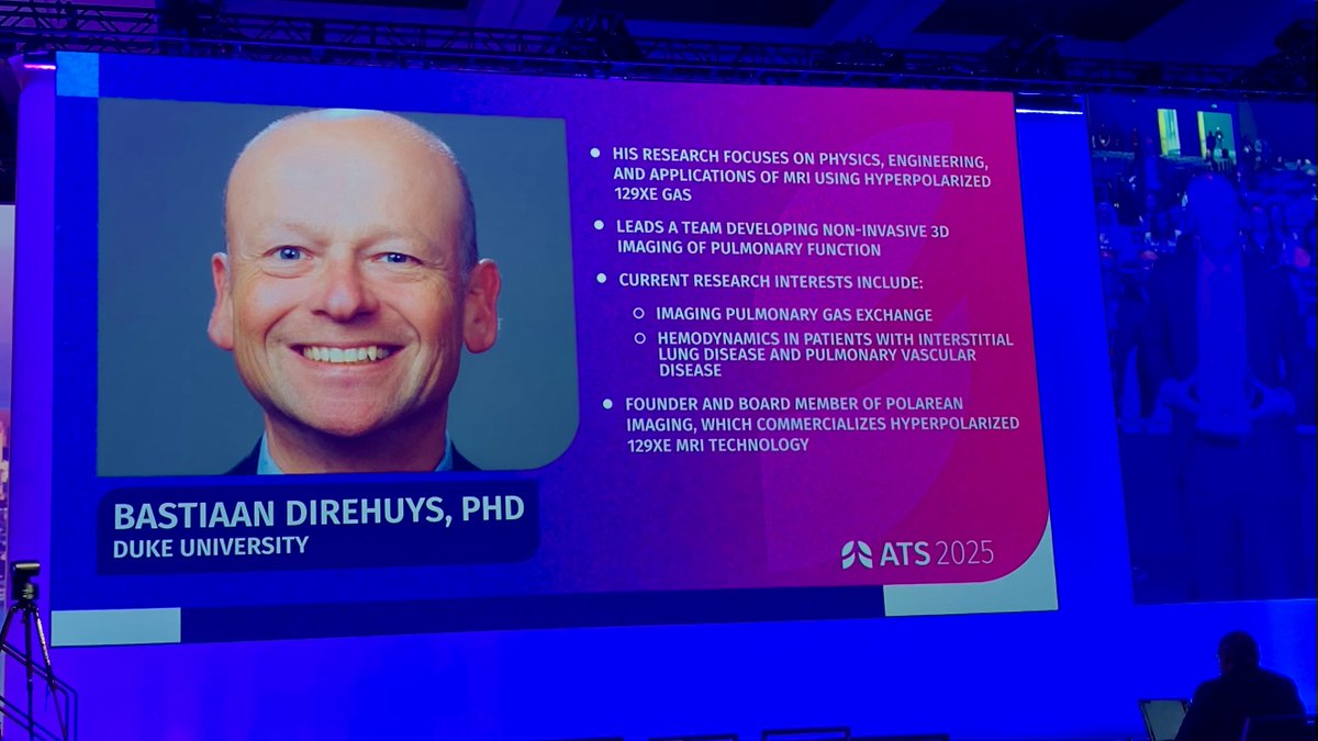 Polarean (@polareanimaging) on Twitter photo Congratulations to our Chief Scientific Officer, Prof. Bastiaan Driehuys, on receiving the 2025 ATS Research Innovation and Translation Achievement Award from the <a href="/atscommunity/">American Thoracic Society (ATS)</a>! 🏆
This prestigious honor celebrates his pioneering work translating Xenon MRI from the research Congratulations to our Chief Scientific Officer, Prof. Bastiaan Driehuys, on receiving the 2025 ATS Research Innovation and Translation Achievement Award from the <a href="/atscommunity/">American Thoracic Society (ATS)</a>! 🏆
This prestigious honor celebrates his pioneering work translating Xenon MRI from the research
