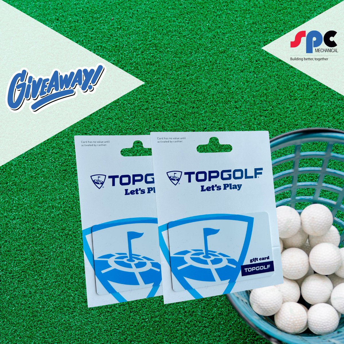 spc_mechanical's tweet photo. It's #Giveaway Time!ποΈββοΈπ³
This month two randomly selected winners will take home a $30 Topgolf gift card.
Entry is FREE, just Like this Post!
CLOSES 5/30 at 10am, good luck!
#Gift #May #onespc
*Notified via DM, open to US, not sponsored https://t.co/t7lBWQzL1D