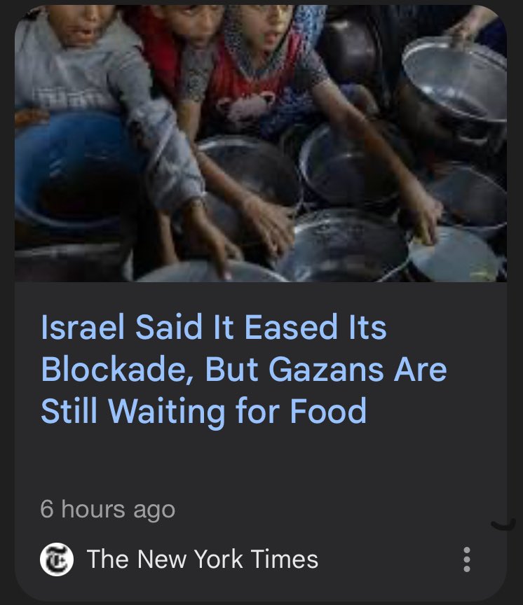 AssalRad's tweet photo. What a weird way to say, “Israel is still starving Palestinians in Gaza.” https://t.co/Xi8A8fk6Pa