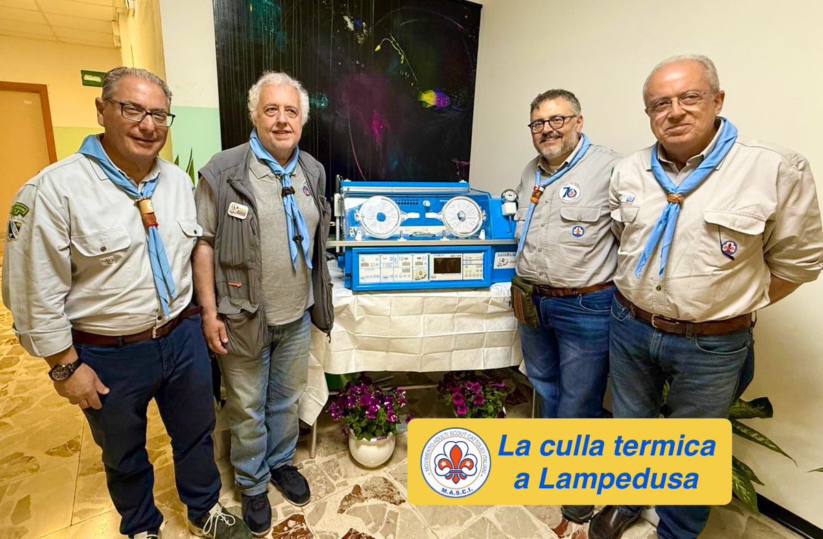 A Lampedusa per consegnare una culla termica. Più vita alla vita! 
#MASCI