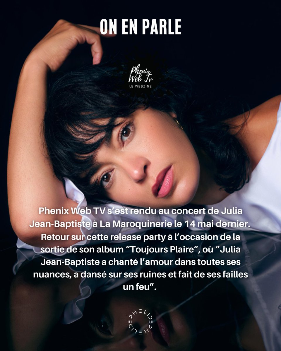 Agence Ephélide (@ephelide_agency) on Twitter photo 📰 <a href="/phenixWebZine/">phenixwebtv.com</a> a assisté au concert de
Julia Jean-Baptiste à <a href="/lamaroquinerie/">La Maroquinerie</a> ce 14 mai, et ils
ont été conquis! Tout comme nous!
👉 phenixwebtv.com/2025/05/16/jul… 📰 <a href="/phenixWebZine/">phenixwebtv.com</a> a assisté au concert de
Julia Jean-Baptiste à <a href="/lamaroquinerie/">La Maroquinerie</a> ce 14 mai, et ils
ont été conquis! Tout comme nous!
👉 phenixwebtv.com/2025/05/16/jul…