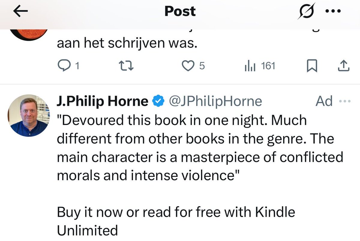 mikevsm's tweet photo. @locuta Ik kreeg meteen onder jouw post deze reclame. Ging over een heel ander boek, toch relevant 😀 https://t.co/INa8lSEIoC