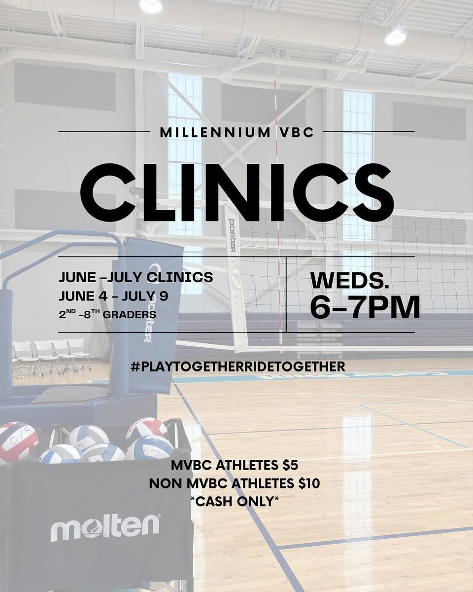 LAST CLINIC OF MAY TONIGHT !! 

We have had a blast with all of you at clinics so far! We can’t wait to continue to watch you grow! 

Clinics will take a week off and pick back up June 4! 

See you all tonight! 
#PlayTogetherRideTogether 💙🤍