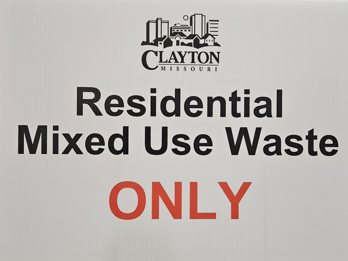 Two dumpsters have been reassigned to accept all residential waste, including food waste and building materials collected by homeowners (not contractor waste). For more information, please visit claytonmo.gov/May2025Storm.
