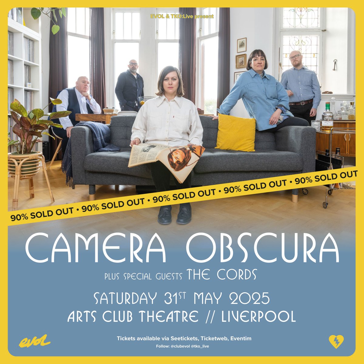 EVOL (@clubevol) on Twitter photo β οΈ ππ πππππππ πππ
π β οΈ
Heads up. Severe ticket warning for beloved Glaswegian Twee Poppers <a href="/Camera_Obscura_/">Camera_Obscura_</a> at <a href="/artsclublpool/">Arts Club Liverpool</a> theatre next week. Just ππ tickets left <a href="/seetickets/">See Tickets</a> so be quick: seetickets.com/event/camera-oβ¦ β οΈ ππ πππππππ πππ
π β οΈ
Heads up. Severe ticket warning for beloved Glaswegian Twee Poppers <a href="/Camera_Obscura_/">Camera_Obscura_</a> at <a href="/artsclublpool/">Arts Club Liverpool</a> theatre next week. Just ππ tickets left <a href="/seetickets/">See Tickets</a> so be quick: seetickets.com/event/camera-oβ¦
