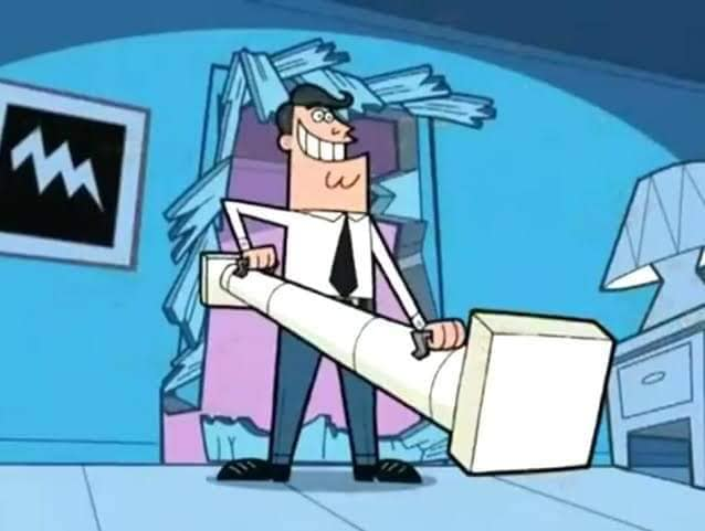Timmy's Dad is respecting your privacy by knocking, but asserting his authority as a Father by COMING INTO YOUR TIMELINE ANYWAAAAAY!!