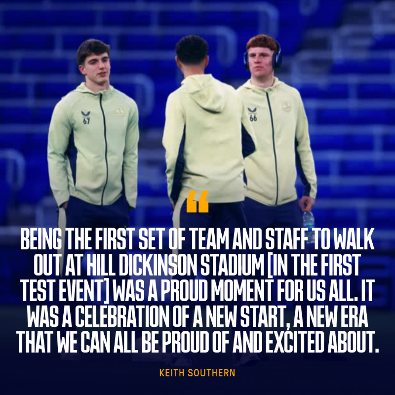 EvertonAcademy's tweet photo. It has been a strong season of development with lifelong memories made for our Under-18s. 🔵

#EFCU18 Head Coach Keith Southern sat down with https://t.co/MOR7bme9ZC to reflect on his side being the first to play at Hill Dickinson Stadium, the team's progression and much more. 🔽