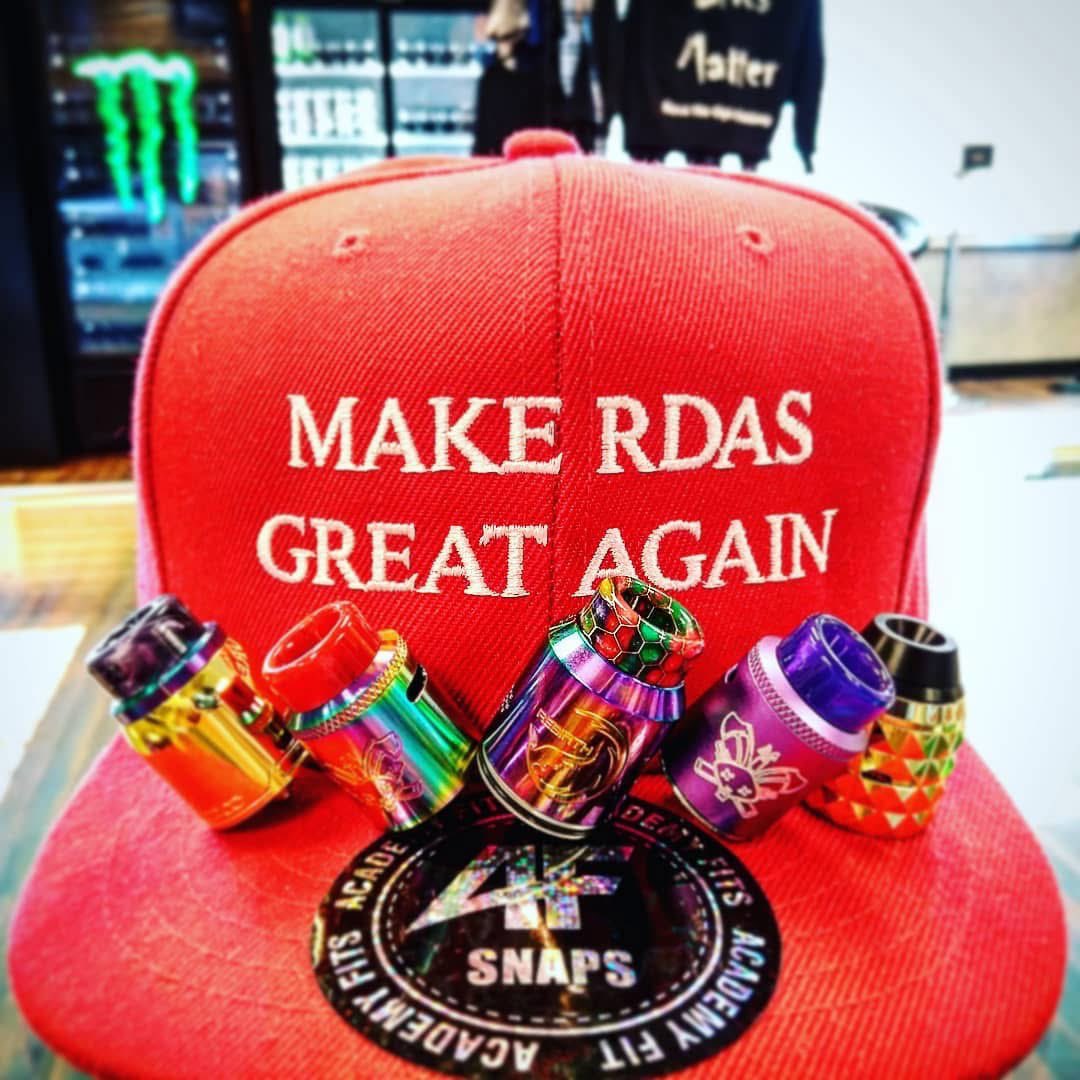 VapingWithKen's tweet photo. @GrimmGreen I loved this hat so much, unfortunately it got lost during a move. Maybe it’s time to make another run of them?
#makerdasgreatagain 
#vapingsaveslives https://t.co/2Dlhcwr3U6