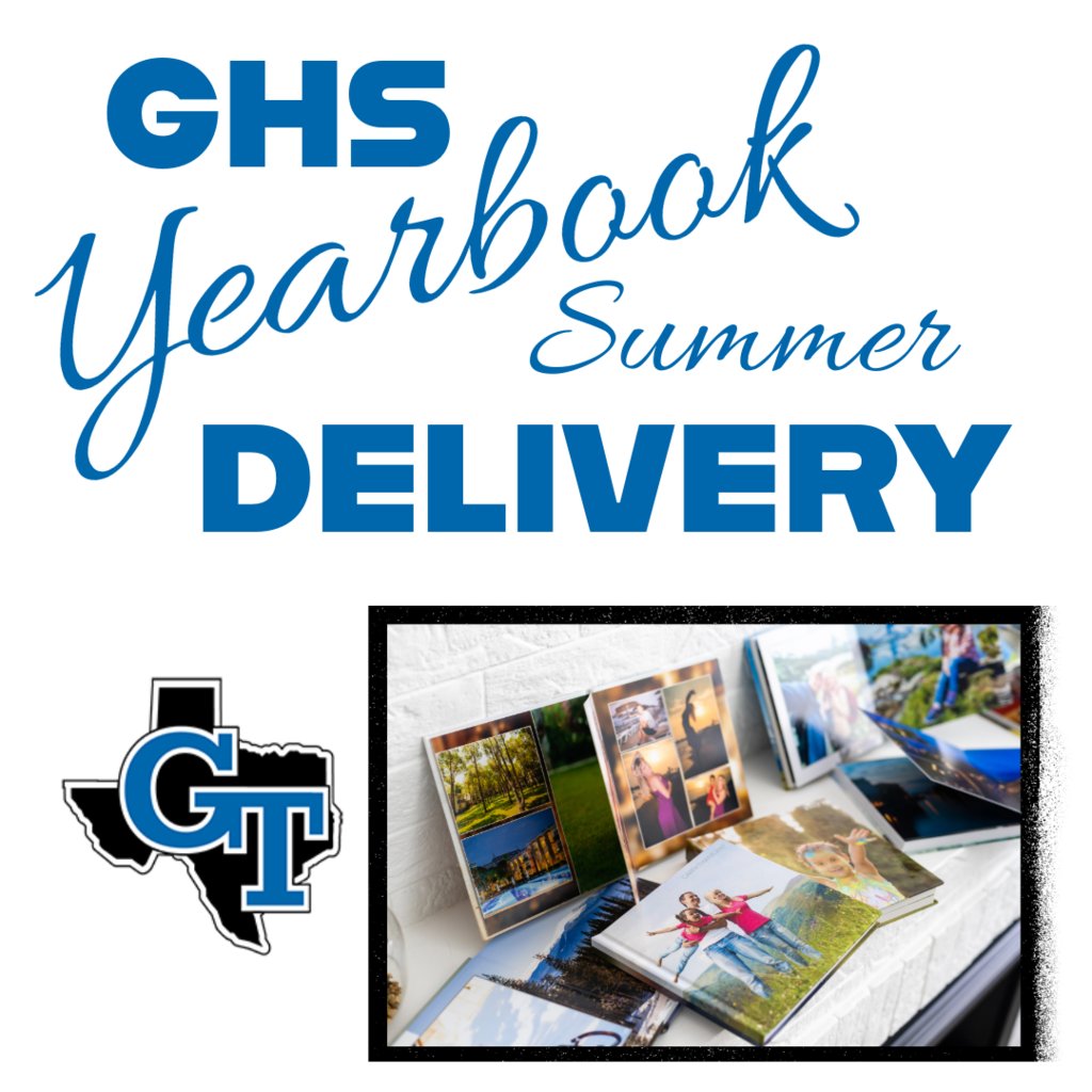 This year yearbooks will be delivered in late July. We will let you know when we get them so you can come pick them up. Watch for the announcement!