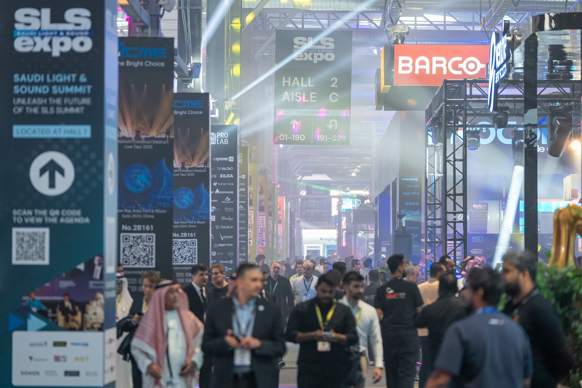 🎬 Day 2 of SLS Expo 2025 is bigger, brighter, and louder than ever!

The doors to the region’s most dynamic light and sound experience are open at Riyadh Front. Explore 150+ exhibitors leading the charge in lighting, audio, rigging, stage design, and immersive technology.

Swing
