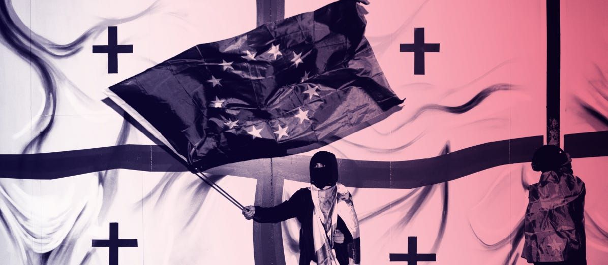 FPRI's tweet image. Georgia’s Slide Into Authoritarianism - New on the #ChainReaction podcast. buff.ly/FDQ60WV