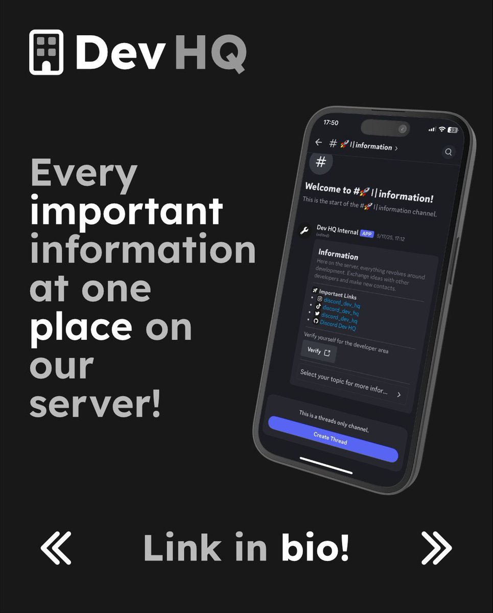 discord_dev_hq's tweet image. We have launched the official Dev HQ server. Get to know new developers and ask your questions in CodingSupport. Check out the server now: discord.gg/5WvjDg2qY3 #devhq #discord #programming