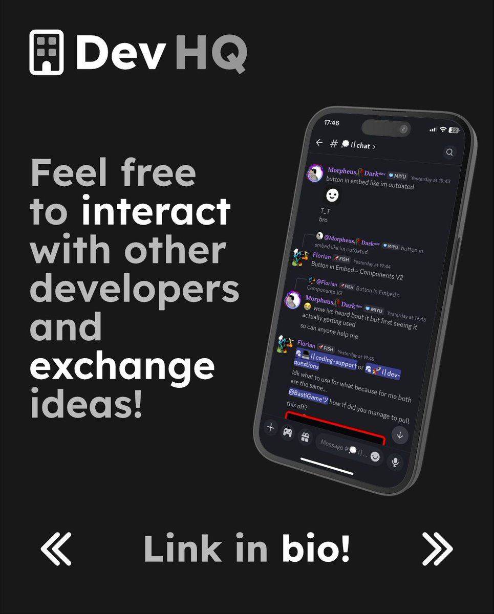 discord_dev_hq's tweet image. We have launched the official Dev HQ server. Get to know new developers and ask your questions in CodingSupport. Check out the server now: discord.gg/5WvjDg2qY3 #devhq #discord #programming