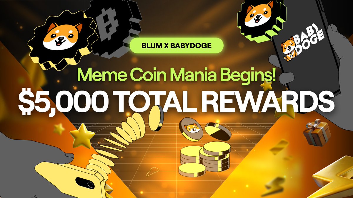 🐶 Ready to trade $BABYDOGE on TON? Time to earn with <a href="/BabyDogeCoin/">Baby Doge</a>

🎁 $5,000 prize pool
🗓 May 21 – June 4

Trade $BABYDOGE on TON via Blum Trading Bot or Memepad
🔹 Top 15 traders split $3,500
🔹 First 100 traders ($50+ volume) get $15 in $BABYDOGE – FCFS!
