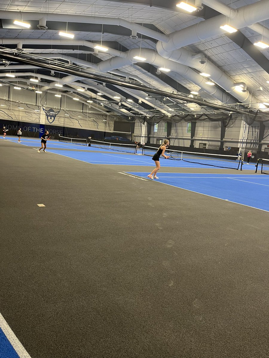 Apfalconstennis's tweet photo. AP Lady Falcons start the day indoors at Team Regional Semifinal in Decorah against Waverly.  Let’s GO!!!! https://t.co/o0rx0QXgEu