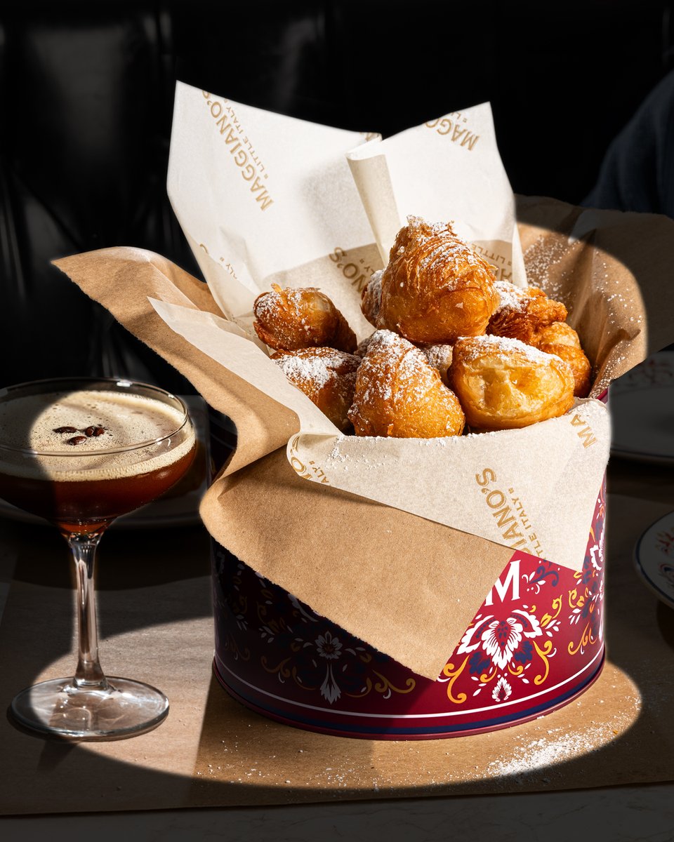 Warm, flakey, and finished with powdered sugar tableside, our Italian Doughnuts come with strawberry and chocolate dipping sauces (and pair perfectly with a Grey Goose Espresso Martini).