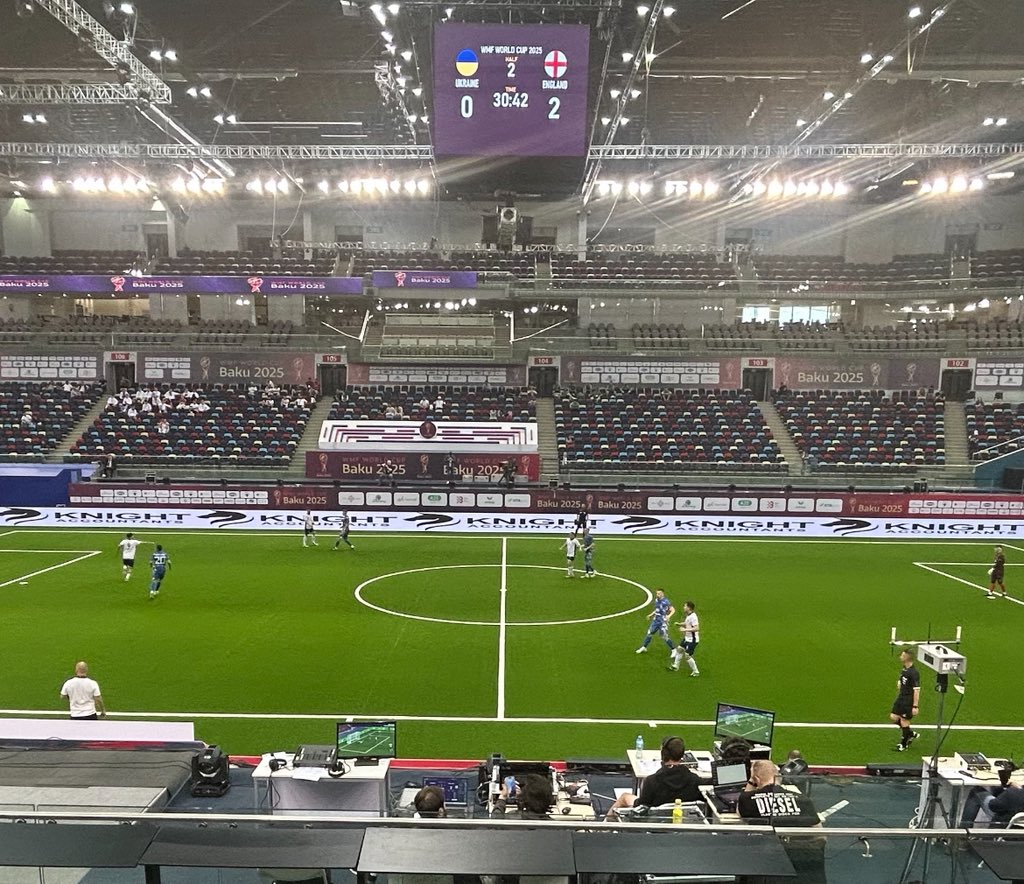 Knight Accountants sponsorship boards at the Minifootball World Cup 2025! 

📍Baku, Azerbaijan 🇦🇿

Taken during England’s 4-0 victory over Ukraine in their tournament opener. 

#worldcup #sponsorship