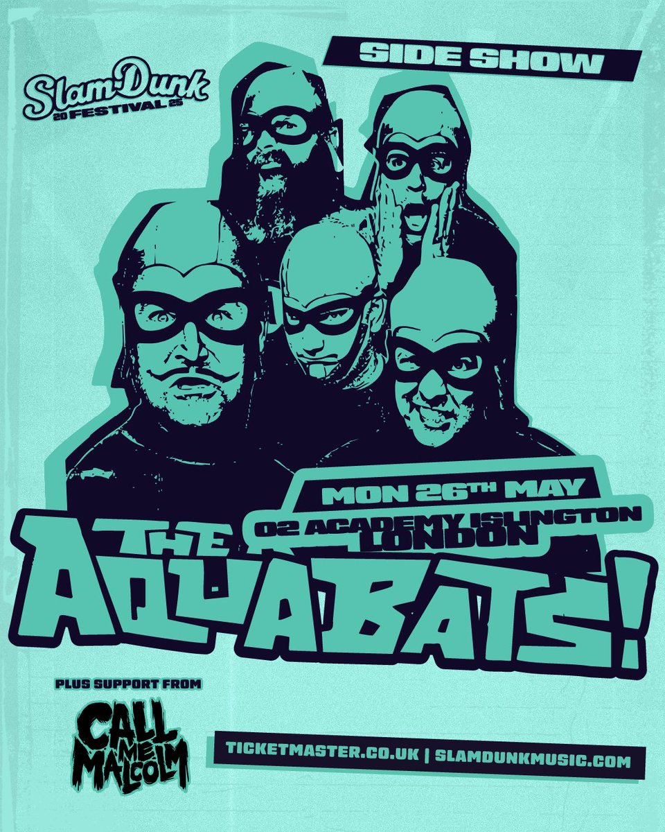 O2 Academy Islington (@o2academyisl) on Twitter photo 📢 <a href="/CMMalcolmBand/">CallMeMalcolmBand</a> will be joining <a href="/TheAquabats/">THE AQUABATS!</a> at #O2AcademyIslington on Mon 26 May. 🙌
Don't miss out, grab your tickets now 🎟️ amg-venues.com/h7rx50VWxrv #TheAquabats 📢 <a href="/CMMalcolmBand/">CallMeMalcolmBand</a> will be joining <a href="/TheAquabats/">THE AQUABATS!</a> at #O2AcademyIslington on Mon 26 May. 🙌
Don't miss out, grab your tickets now 🎟️ amg-venues.com/h7rx50VWxrv #TheAquabats