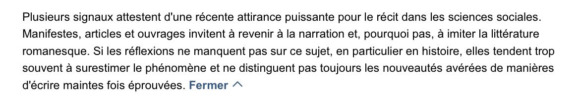 A paraître en juin <a href="/EHESS_fr/">EHESS</a> 

Sciences sociales au bord du récit - Marion Fontaine et Laurent Jeanpierre (dir.)
