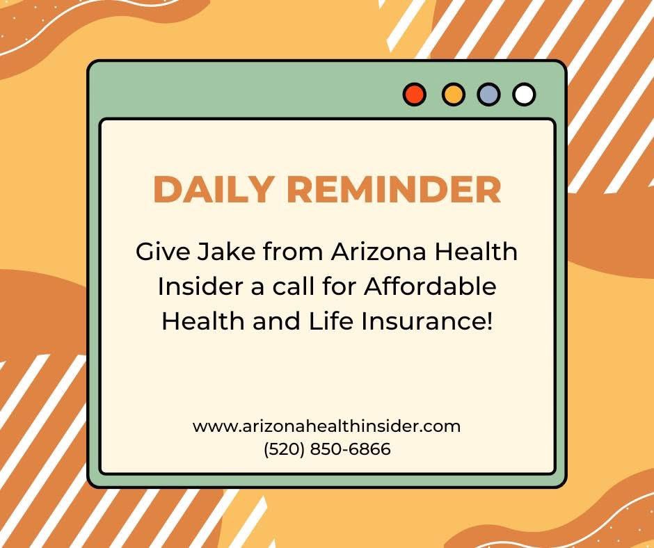 Just a reminder to call us at Arizona Health Insider to save you money on your #healthinsurance!
- Keep your doctors
- Nationwide PPO
- no outpatient deductibles/copays
arizonahealthinsider.com
520.850.6866