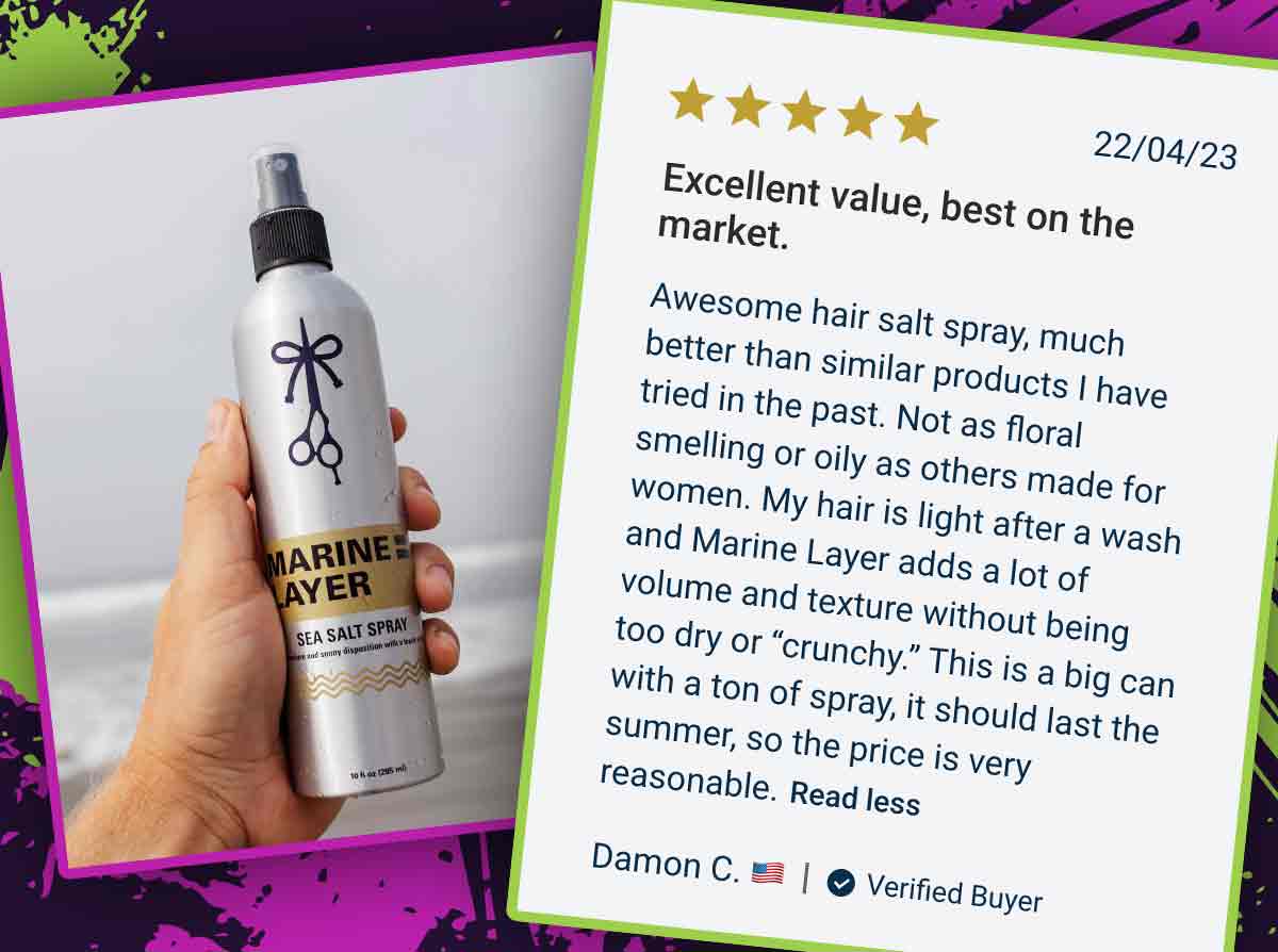 Harness the vast qualities of the ocean with a concentrated blast of sea salt spray. Only $20 while our Summer Sale lasts!