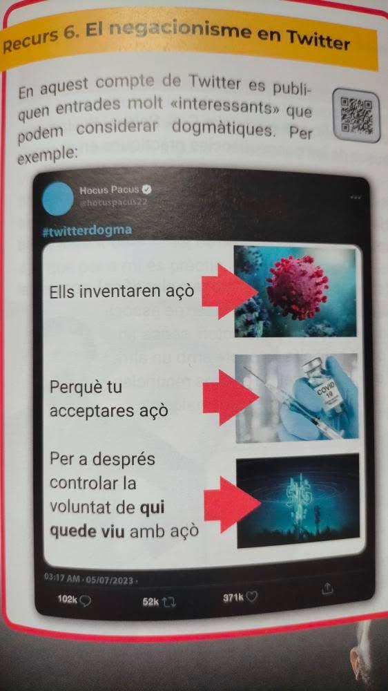 crismartinj's tweet photo. Libro de Filosofía de 4° ESO de la Comunidad Valenciana. El adoctrinamiento de la Agenda 2030 comienza en el aula y sigue en la TV, la música, el cine... https://t.co/MHilNcBwaM
