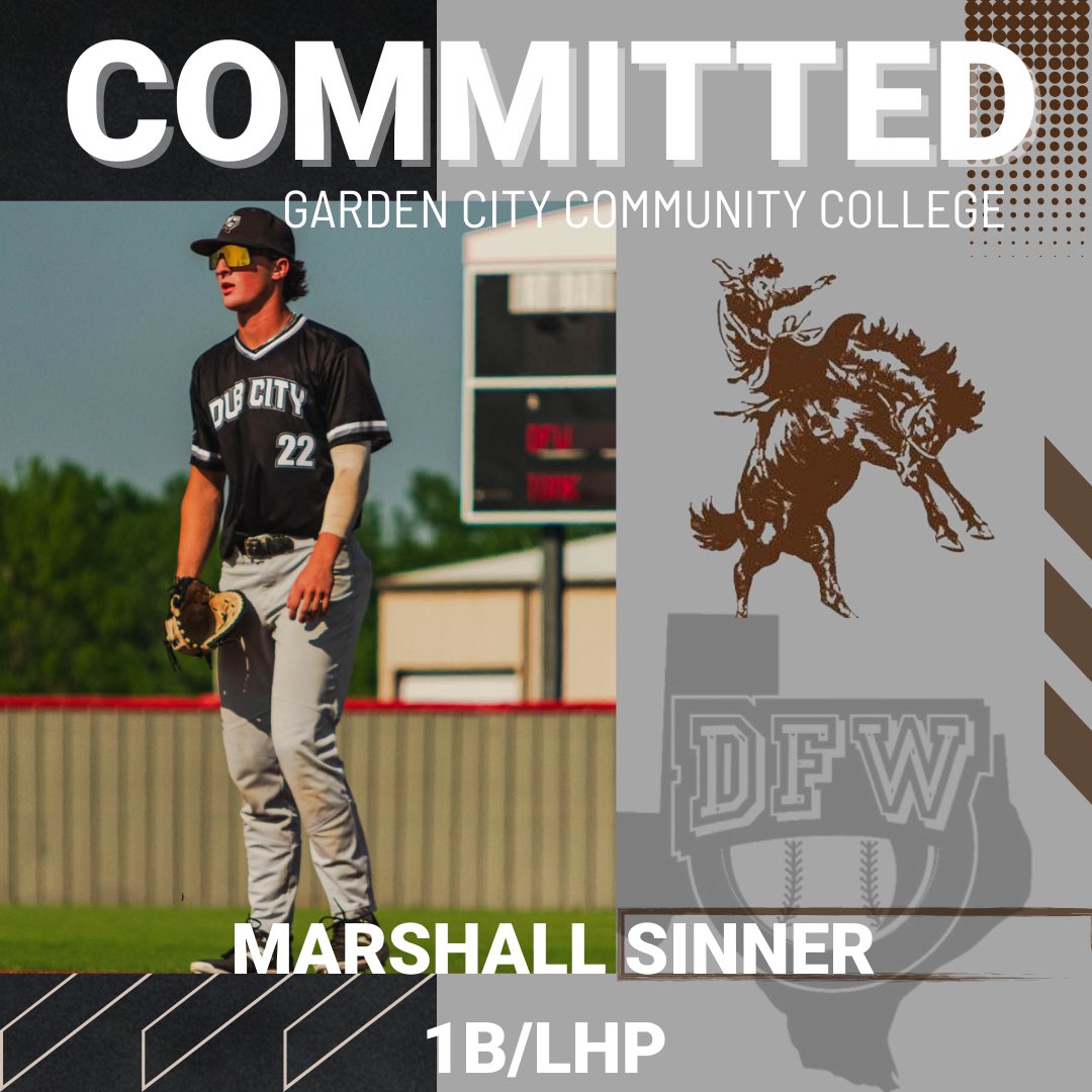 Marshall Sinner (@marshall_sinner) on Twitter photo I am extremely blessed and thankful to say I will be continuing my athletic career and education at <a href="/GCCCBaseball/">Garden City CC Baseball</a>
Thank you to the coaches that helped me achieve this.
<a href="/coachpage_/">Davis Page</a> <a href="/MattDeckerTPA/">Matt Decker</a> <a href="/coachbravo28/">coach bravo</a> I am extremely blessed and thankful to say I will be continuing my athletic career and education at <a href="/GCCCBaseball/">Garden City CC Baseball</a>
Thank you to the coaches that helped me achieve this.
<a href="/coachpage_/">Davis Page</a> <a href="/MattDeckerTPA/">Matt Decker</a> <a href="/coachbravo28/">coach bravo</a>