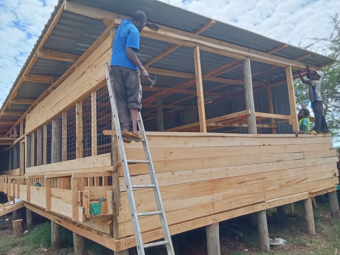 Bossyator's tweet photo. A friend has just finished this structure and he's telling me it can handle over 350goats... I'm seriously considering trying out this having been a victim of the banditry menace. Wale mmejaribu this, what are the PROS &amp; CONS? https://t.co/44VlUCAAtT