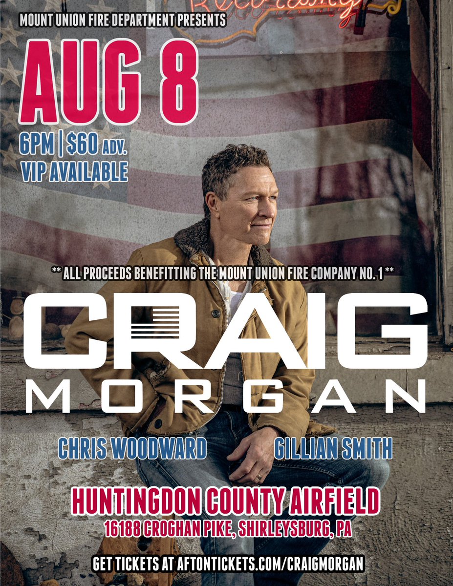 See you all in Shirleysburg, PA on 8/8! Tickets go on sale this Friday: aftontickets.com/event/buyticke…