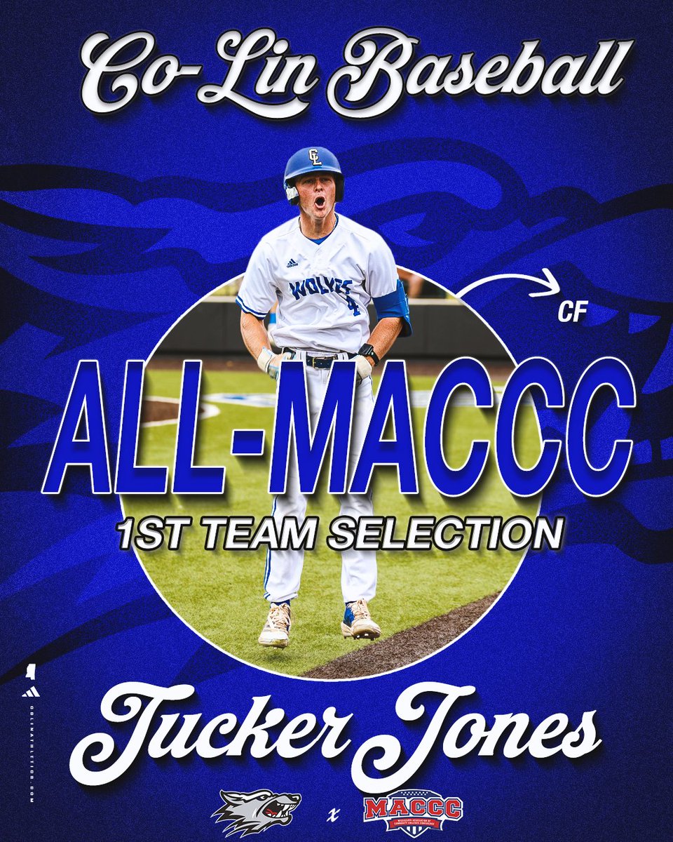 Congratulations to Tucker Jones on achieving ALL-MACCC first team! #BackThePack