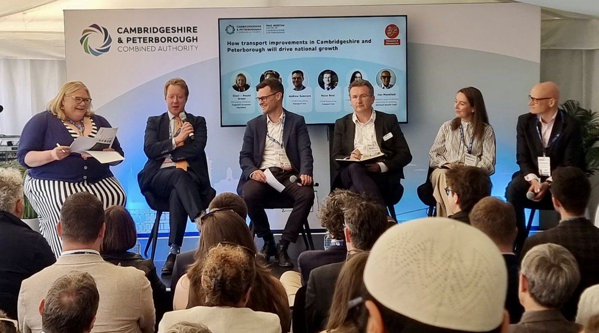 🌟TRANSPORT IN CAMBRIDGESHIRE🌟

Today at #UKREiiF I set out how we need to connect our three Cities &amp; market towns by faster trains - build light rail in #Cambridge - and dual our major ‘A’ roads 👍

These are challenges I am tackling head on as our Mayor 💙