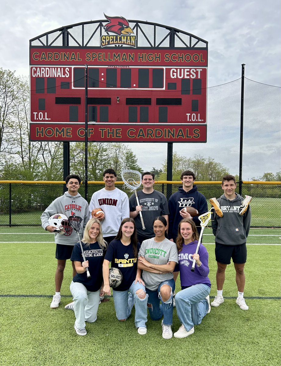 Congratulations to our Senior Athletes taking it to the next level!  Track &amp; Field: Andrew Bertarelli (Bryant University) Soccer:  Grace Foster (Emmanuel College) Football:  Caleb Altidor (Union College), Jed Marcelino (Catholic University), Gil Nabstedt (Mass Maritime) Lacrosse: