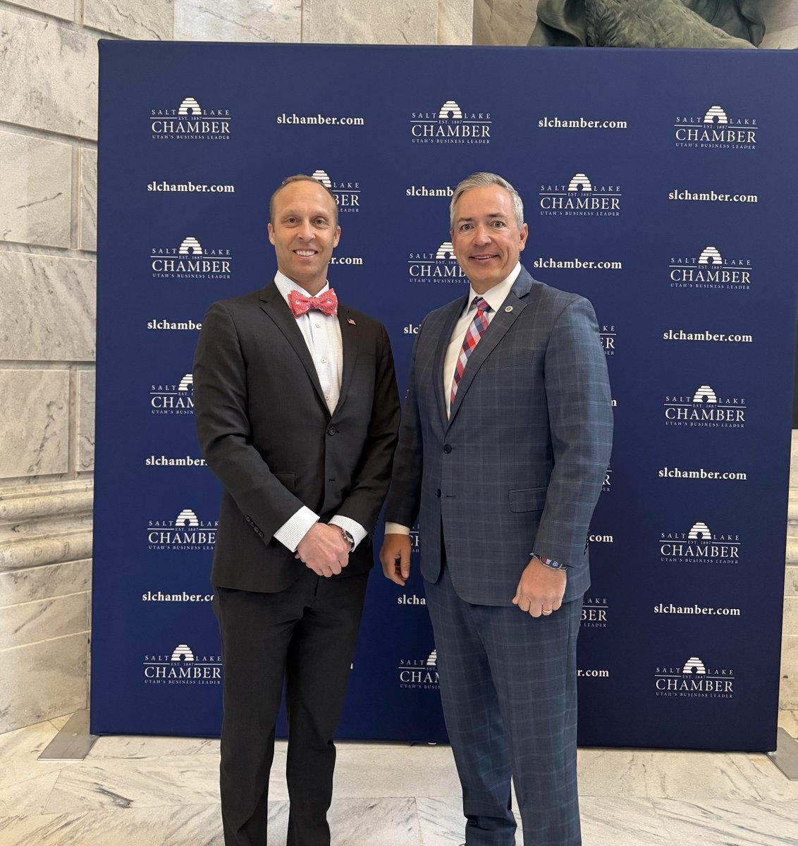 kentfdavis's tweet photo. Great to honor legislators like Senator @danmccay at this morning's 2025 Legislative Business Champions Awards Ceremony hosted by @saltlakechamber https://t.co/jkzxtx5soS