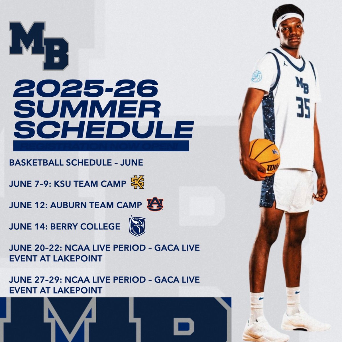 Mt Bethel Hoops (@mtbethelhoops) on Twitter photo Exciting summer schedule! Look forward to seeing our kids compete and grow! <a href="/KSUOWLSMBB/">Kennesaw State MBB</a> <a href="/AuburnMBB/">Auburn Basketball</a> <a href="/berrycollege/">Berry College</a> Exciting summer schedule! Look forward to seeing our kids compete and grow! <a href="/KSUOWLSMBB/">Kennesaw State MBB</a> <a href="/AuburnMBB/">Auburn Basketball</a> <a href="/berrycollege/">Berry College</a>