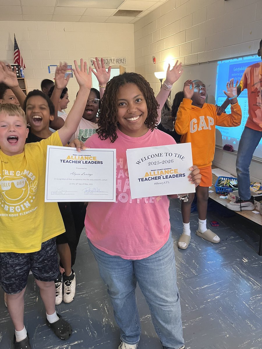 hwilliams_TRE's tweet photo. Congratulations to Ms. Firkus And Mrs. Lovings on their acceptance into The Alliance of Teacher Leaders for the 25-26 school year! We are so proud of yβall! #oneteamonegoal #goalgetters #WelcometoHenryATL https://t.co/iJbaPt8gD3