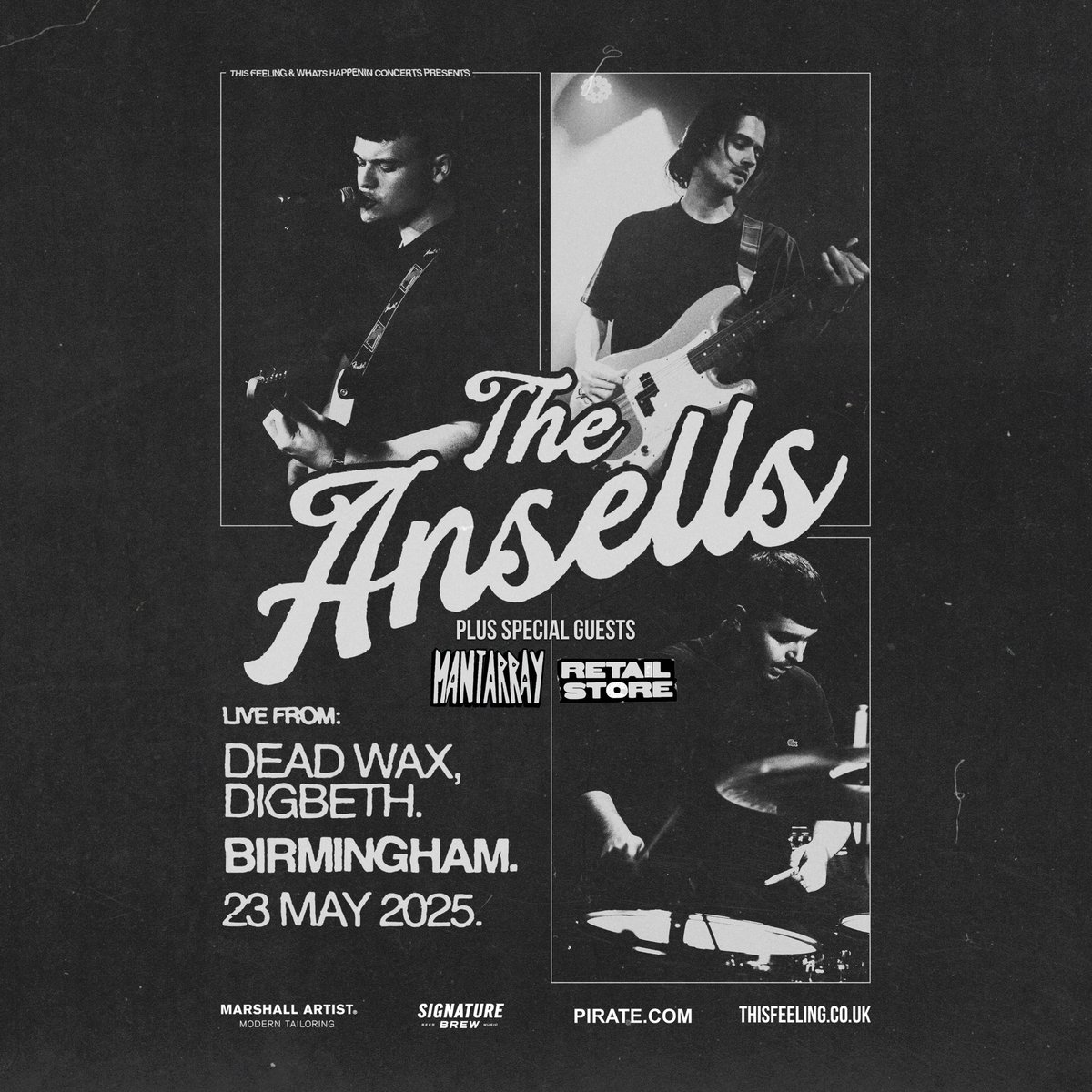The Ansells (@theansellsband) on Twitter photo LAST FEW TICKETS 🚨
Birmingham. We’re down to the final few tickets for our headline show THIS FRIDAY at <a href="/DeadWaxDigbeth/">Dead Wax Digbeth</a>.
We’re joined by Mantarray and <a href="/retailstoreband/">Retail Store</a>.
Secure yours NOW! LAST FEW TICKETS 🚨
Birmingham. We’re down to the final few tickets for our headline show THIS FRIDAY at <a href="/DeadWaxDigbeth/">Dead Wax Digbeth</a>.
We’re joined by Mantarray and <a href="/retailstoreband/">Retail Store</a>.
Secure yours NOW!