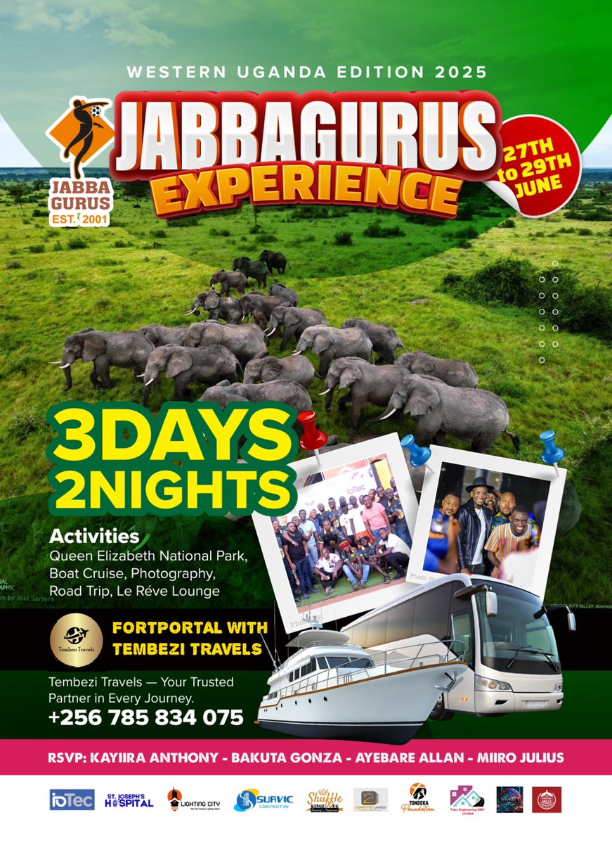 Last year we lit up the Nile with a street jam in Eastern Uganda hosted by @MacosThe. This June, 27th, we ride with <a href="/TembeziLtd/">Tembezi Travels</a> to Western Uganda for 3 days &amp; 2 nights of unforgettable memories ! ⏯️⏯️ ⚡️Le Rêve Lounge🔥

#JabbaGurusExperience