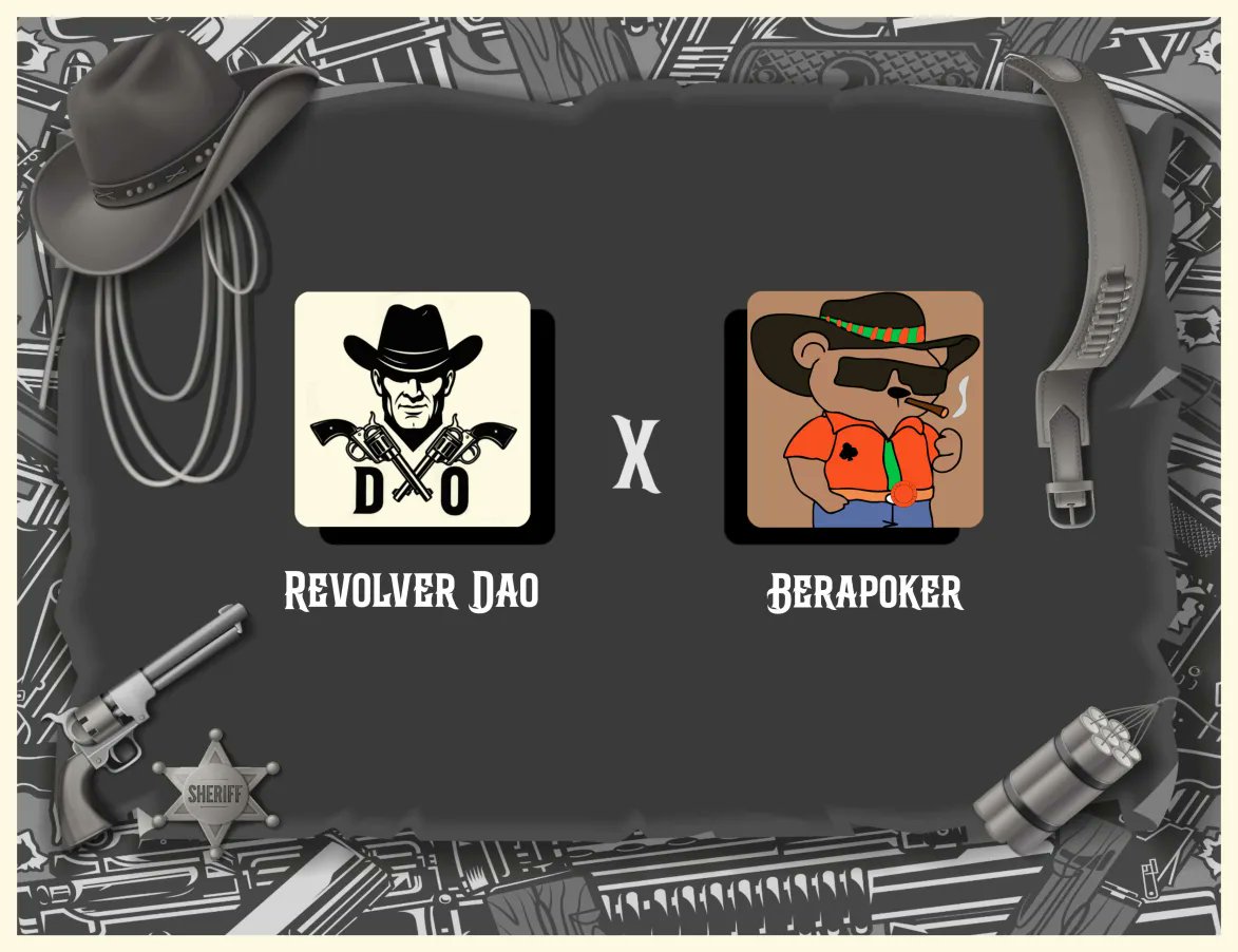 𝗛𝗲𝗮𝗱𝘀 𝘂𝗽, 𝗽𝗼𝗸𝗲𝗿𝗵𝗲𝗮𝗱 𝗴𝘂𝗻𝘀𝗹𝗶𝗻𝗴𝗲𝗿𝘀.

First ever playable game on Berachain mainnet is live, and it's none other than BeraPoker.

Revolver Dao 🤝 <a href="/berapoker_/">BeraPoker🐻❤️</a>

The collaboration is hereby set in stone.