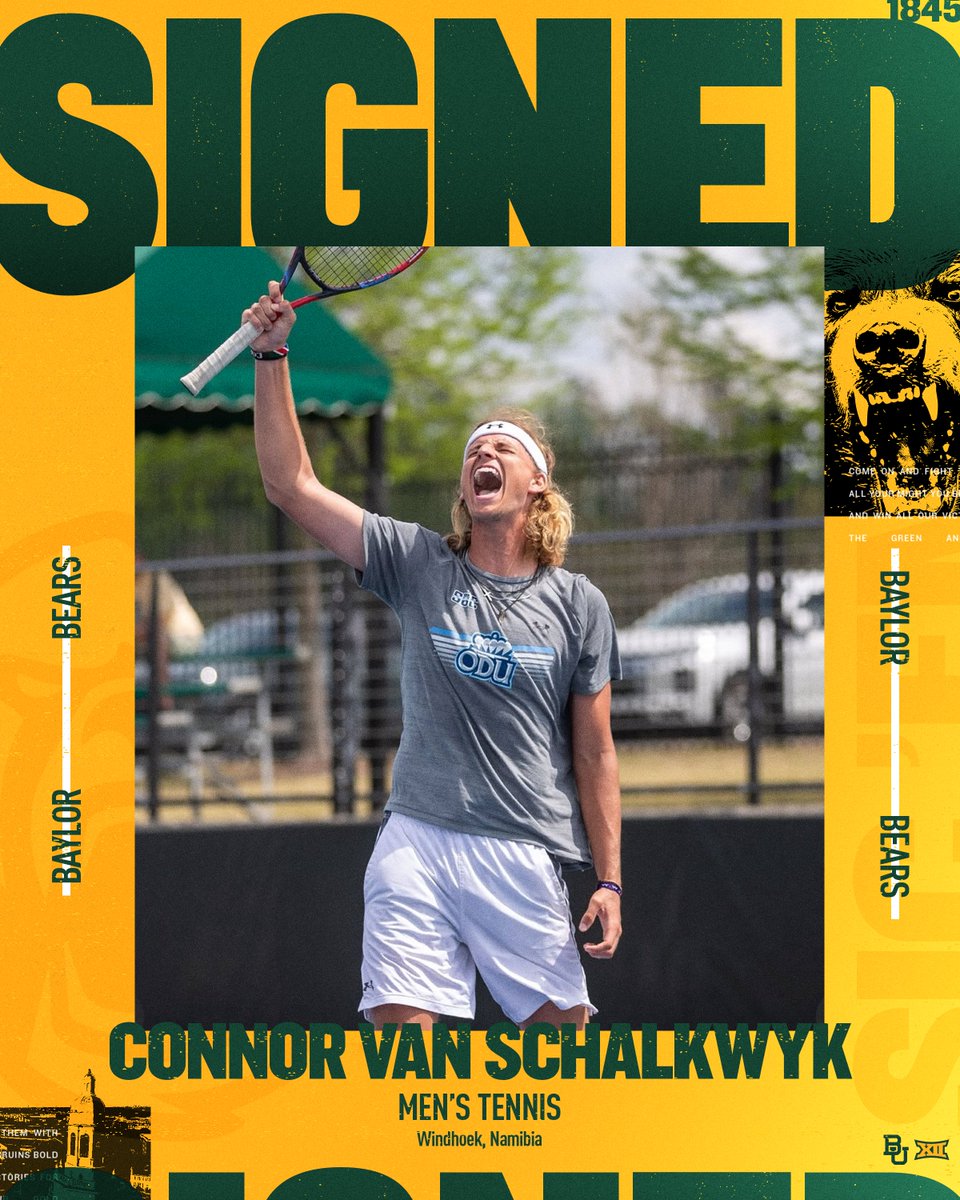 𝙏𝙝𝙚 𝘽𝙚𝙖𝙧𝙨 𝙜𝙤𝙩 𝙗𝙚𝙩𝙩𝙚𝙧 𝙩𝙤𝙙𝙖𝙮 👀💪✍️

BU picks up big time addition of Connor Van Schalkwyk from the portal!

📰 | baylorbea.rs/3SKkZaL

#SicEm 🐻