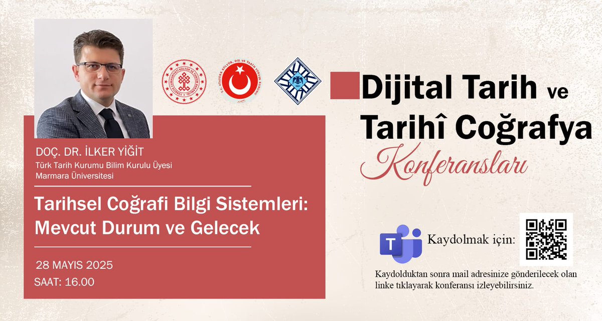 Alanlarında uzman isimlerin katılımıyla dijital teknolojilerin tarih araştırmalarında kullanımının ve coğrafi verilerin tarihsel analizlerde nasıl değerlendirilebileceğinin ele alındığı Dijital Tarih ve Tarihî Coğrafya Konferanslarının ikinci konuğu, “Tarihsel Coğrafi Bilgi
