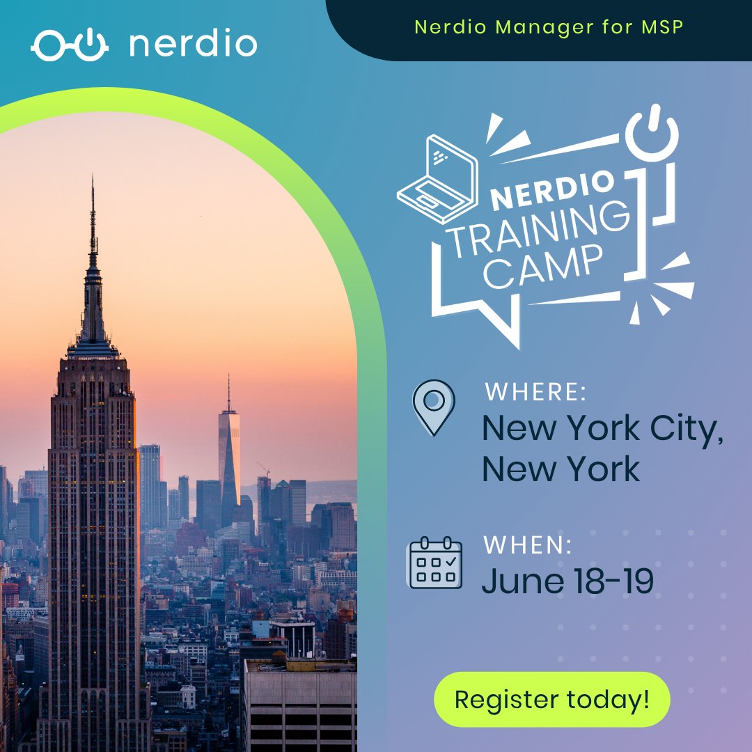 *Alicia Keys singing in the background*

We're entering an empire state of mind for our next MSP Training Camp. These tips will make you feel brand-new; these tools will inspire you. Let's hear it for New York, New York, New York! getnerdio.com/events/msp-tra…