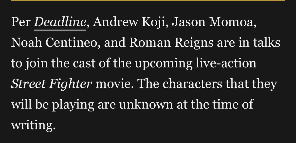 Roman and Jason sharing a movie and STREET FIGHTER?????

TAKE MY DAMN MONEY!!!!